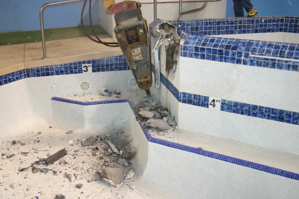 Removing Steps in Pool for Arizona Diamondbacks