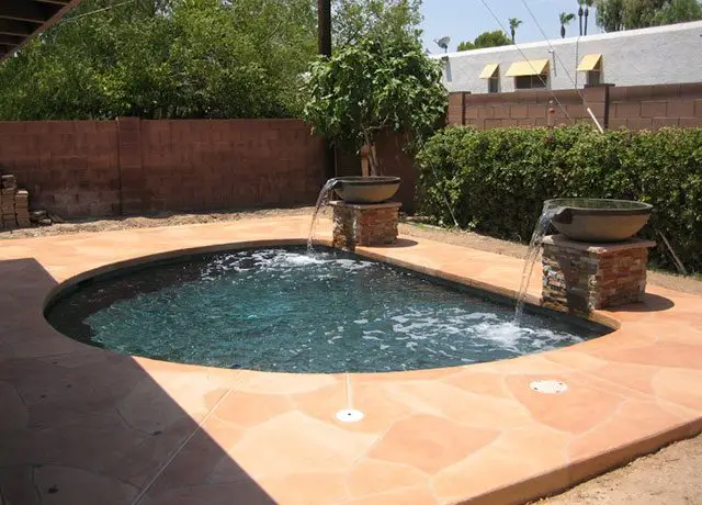 Custom Hot Tub Spa with Water Feature Bowls