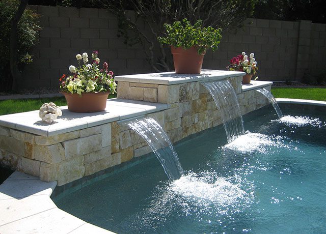 Custom Swimming Pool with Waterfall Feature