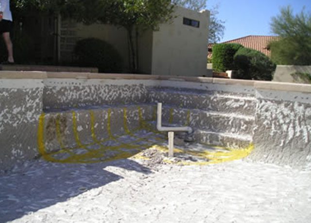 Swimming Pool Being Remodeled