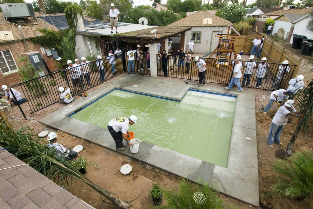 treating swimming pool water