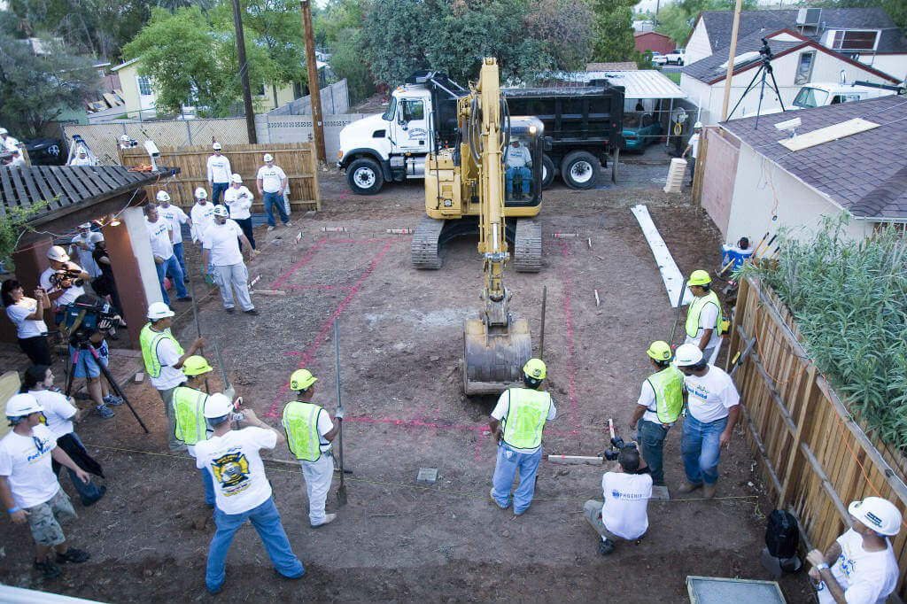 Beginning digging for worlds fastest swimming pool