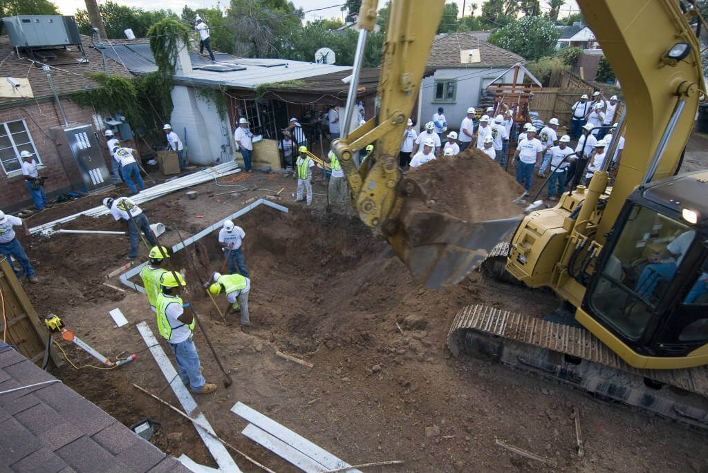 Digging out swimming pool