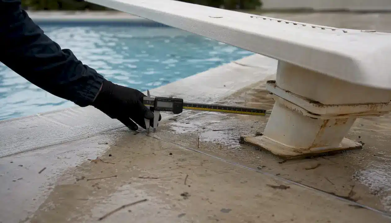 Inspection of diving board installation geometry