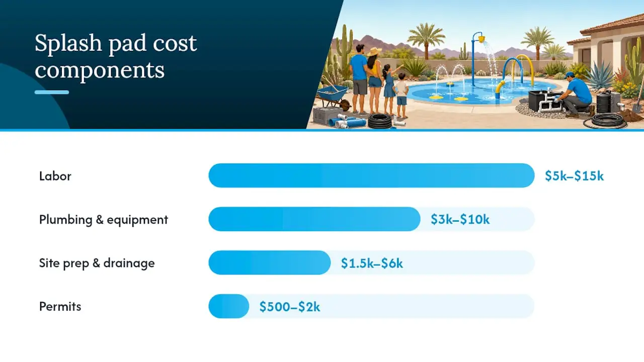 How much does a backyard splash pad cost in Phoenix? — overview diagram