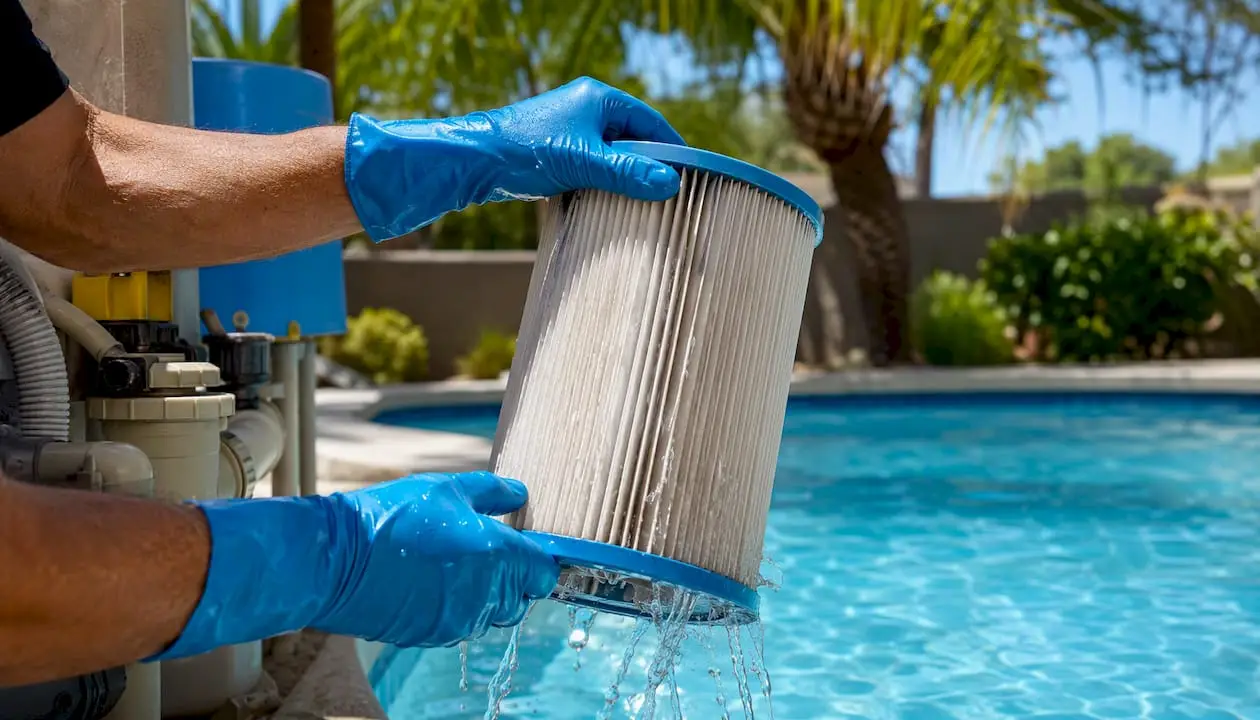 Hands cleaning cartridge filter element