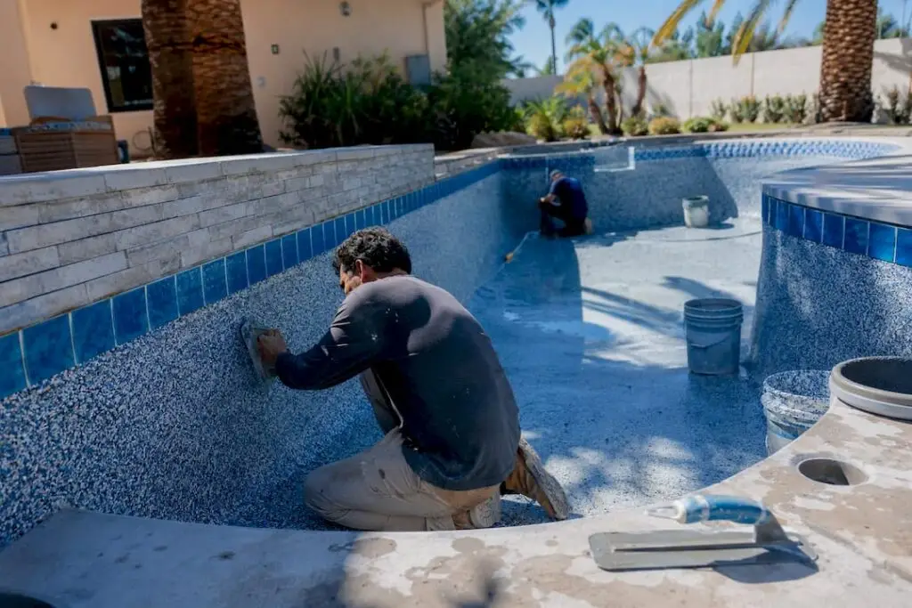 Pool redo with new interior finish and tile